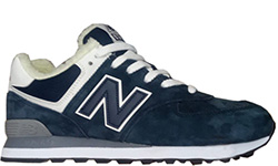 New Balance 574 Blue White Grey с мехом