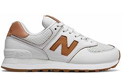 New Balance 574 Classic  женские бело-коричневые