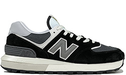 New Balance 574 Core темно-серые с черным мужские замшевые