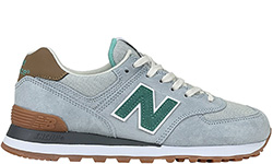 New Balance 574 голубые с зеленым женские