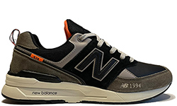 New Balance 574 Хаки Cерые с синим
