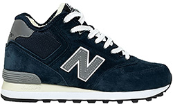 New Balance 574 Mid Blue Grey с мехом