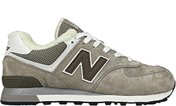 New Balance 574 Sand Deep Brown с мехом