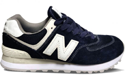 New Balance 574 Темно-синие с белым