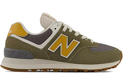 New Balance 574 Varsity женские зеленые с желтым