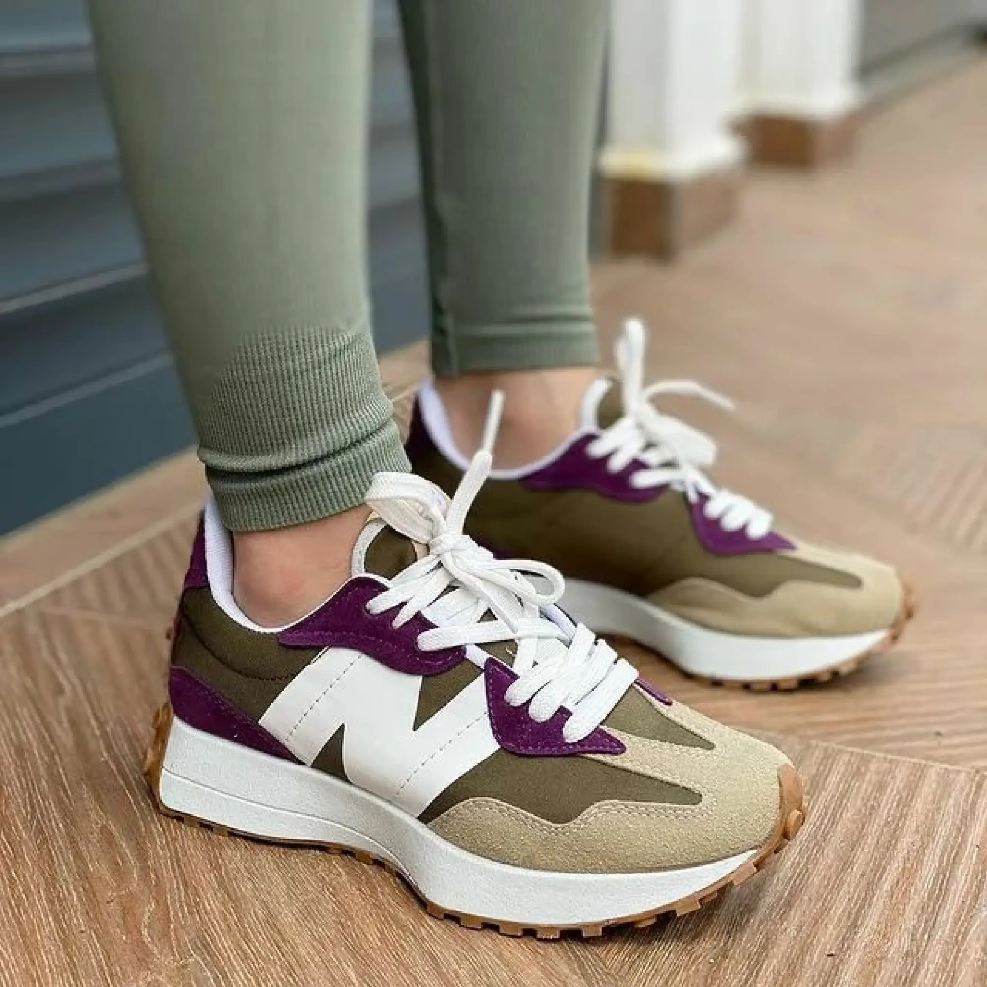 New balance shop green purple
