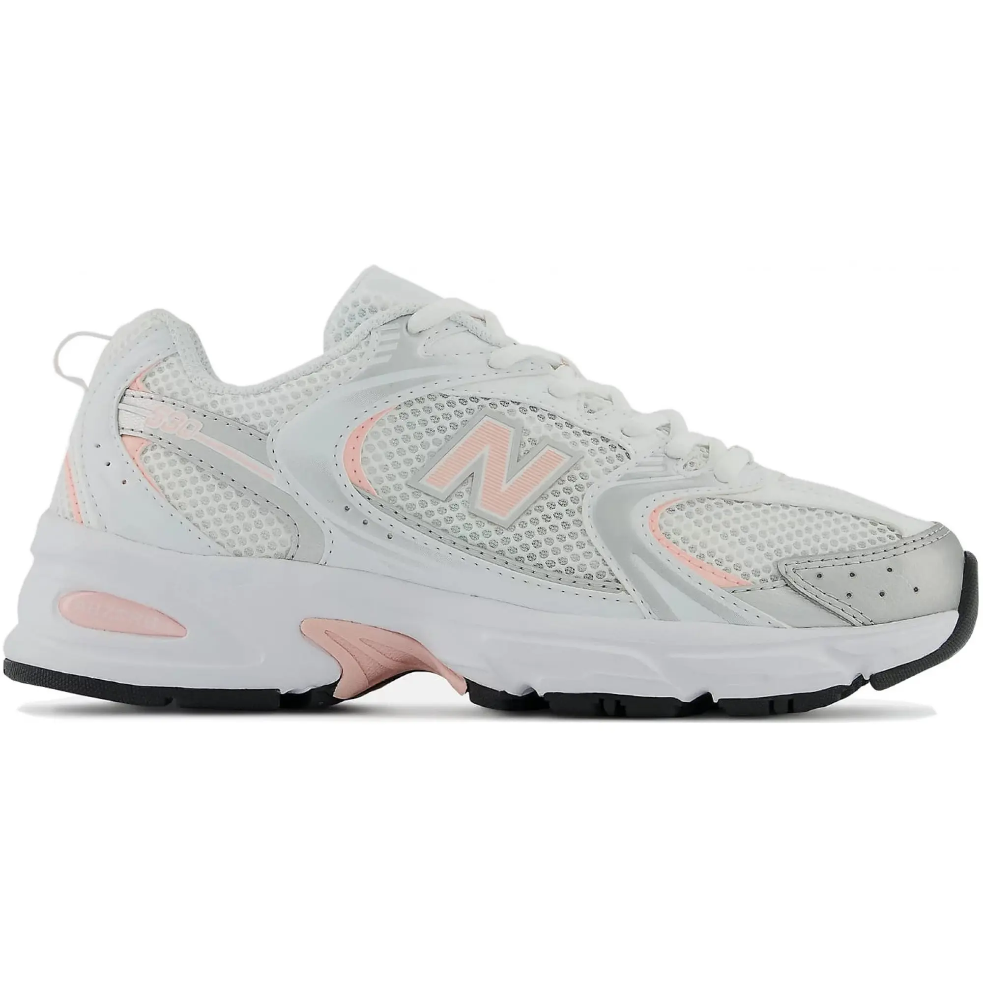 New balance white and pink sales