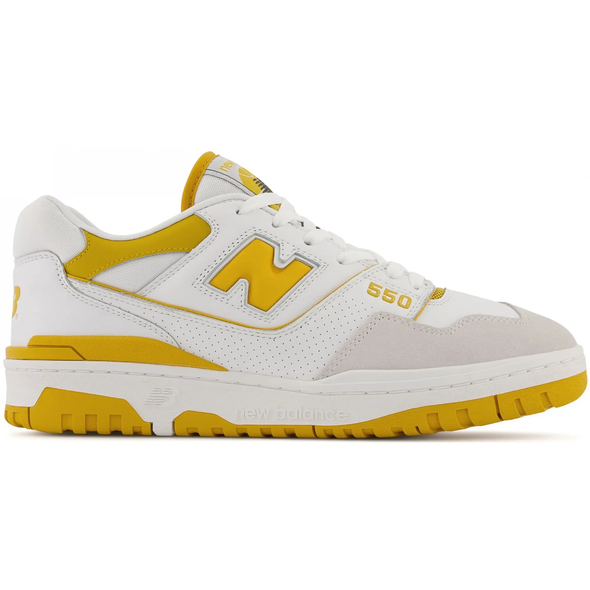 New balance clearance white yellow
