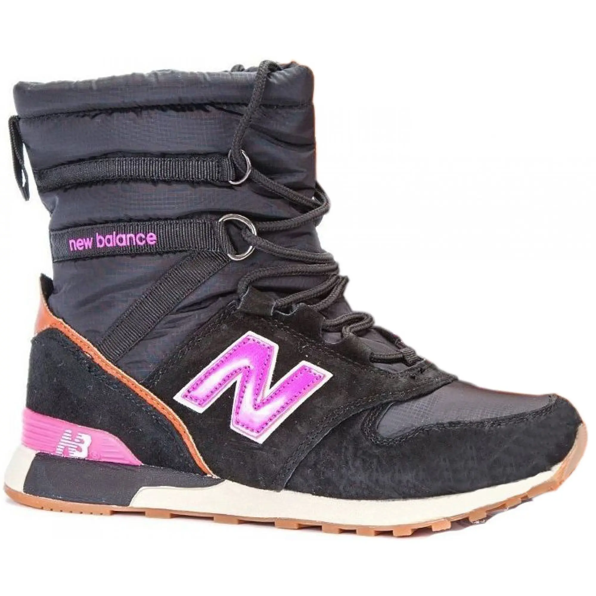 Купить кроссовки New Balance Snow Boots зимние с мехом черные с розовым с  доставкой по Москве и РФ